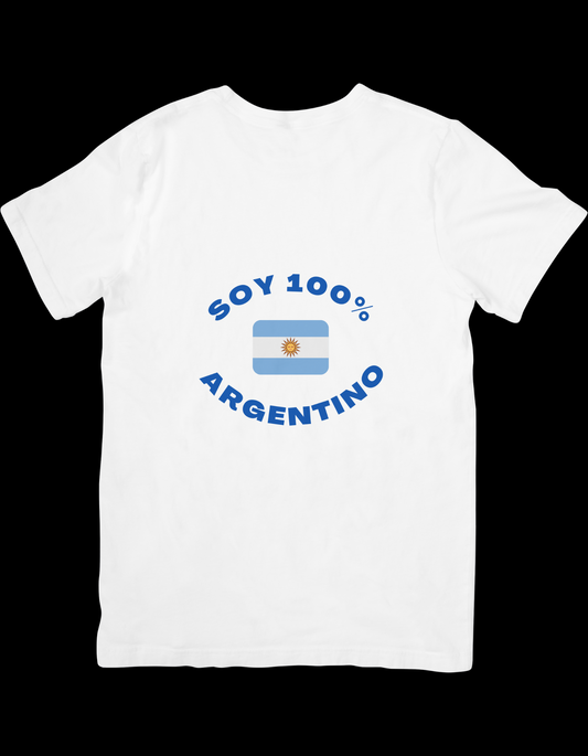 Camiseta blanca "100% Argentino"